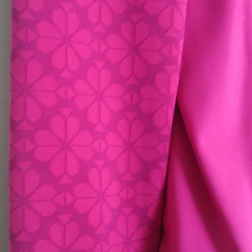 Kate Spade Half Zip Pullover Hoodie size XS Tonal Spade Floral Print Pink